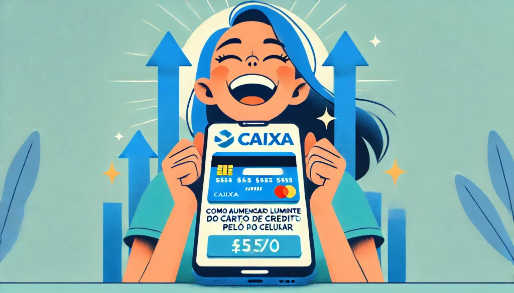 Como aumentar o meu limite do cartão de crédito Caixa pelo celular?