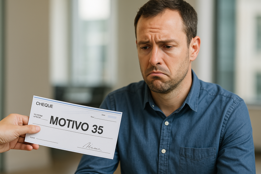 Cheque Devolvido: Entenda o Motivo 35