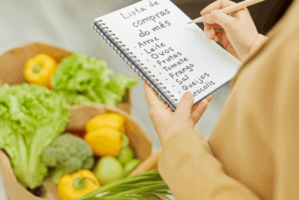 Lista de compras do mês perfeita para você